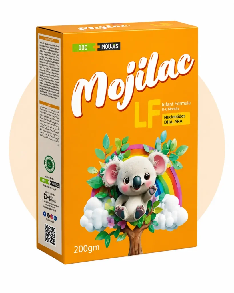 Mojilac LF lactose-free infant formula 200g for babies aged 0 to 6 months by Mouj Pharmaceuticals